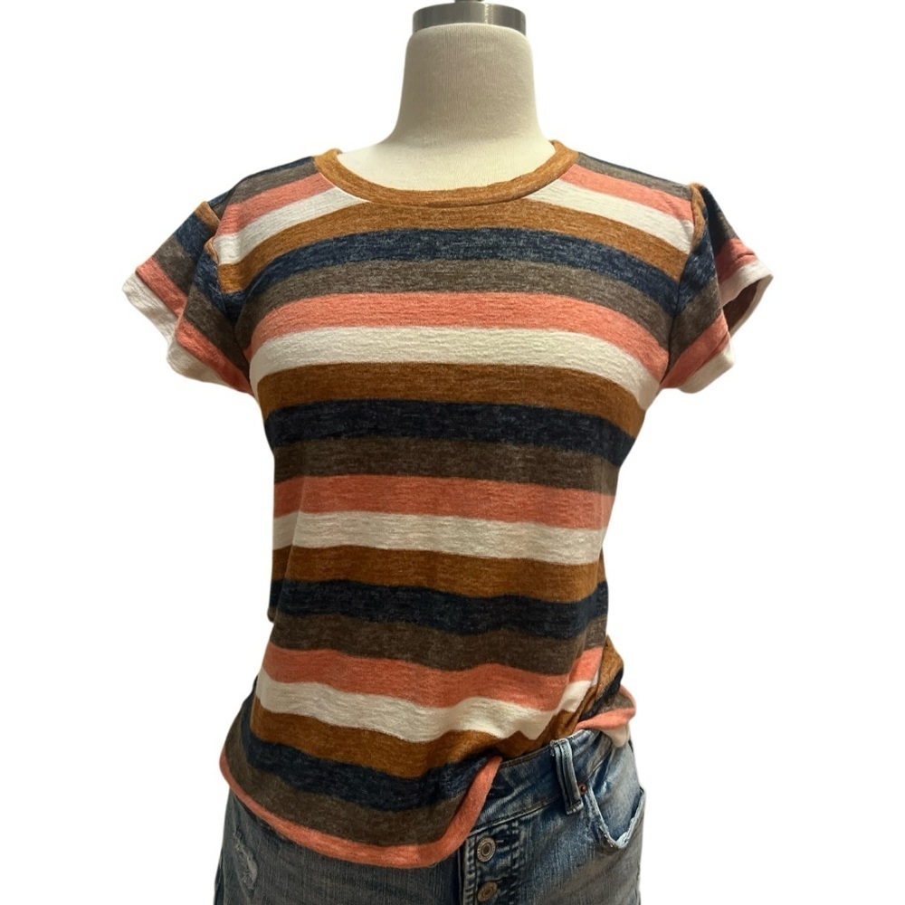 Madewell Multicolor Striped Short Sleeve Tee - Picture 4 of 5
